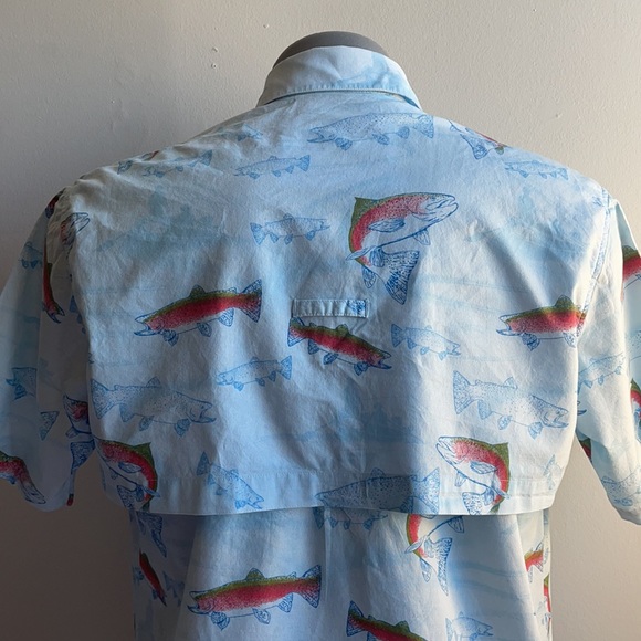Cabela's Other - Fish Shirt Blue Short Sleeve Vented Cabela’s Med